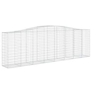vidaXL Panier de gabions arqu&eacute; 400x50x120/140 cm Fer galvanis&eacute;