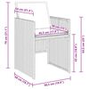 vidaXL Ensemble de salle &agrave; manger pour jardin 5 pcs Beige polyrotin