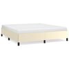 vidaXL Cadre de lit sans matelas Cr&egrave;me 160x200 cm Similicuir