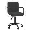 vidaXL Chaise pivotante de bureau Noir Velours