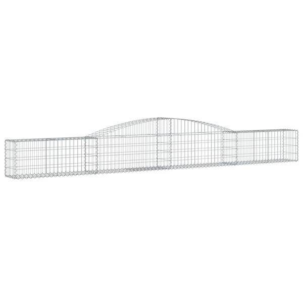 vidaXL Paniers &agrave; gabions arqu&eacute;s 15 pcs 400x30x40/60 cm Fer galvanis&eacute;