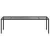 vidaXL Table de jardin pour repas Noir Pur 250 x 100 x 75 cm polyrotin