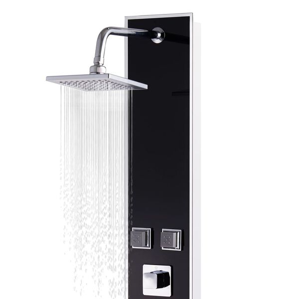 vidaXL Panneau de douche Verre 18 x 42,1 x 120 cm Noir
