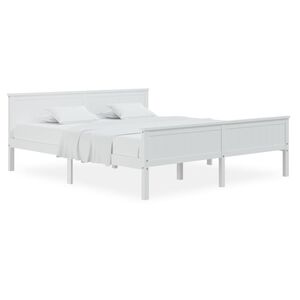vidaXL Cadre de lit sans matelas blanc bois massif de pin 200x200 cm