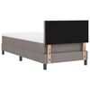 vidaXL Lit &agrave; ressorts avec matelas avec LED Taupe 100 x 200 cm tissu