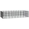 vidaXL Chenil d'ext&eacute;rieur pour chiens Acier 33,18 m&sup2;