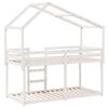 vidaXL Lit superpos&eacute; sans matelas blanc 90x200 cm bois de pin massif