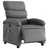 vidaXL Fauteuil de massage inclinable &eacute;lectrique gris similicuir