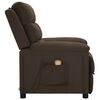 vidaXL Fauteuil de massage Marron foncé Tissu