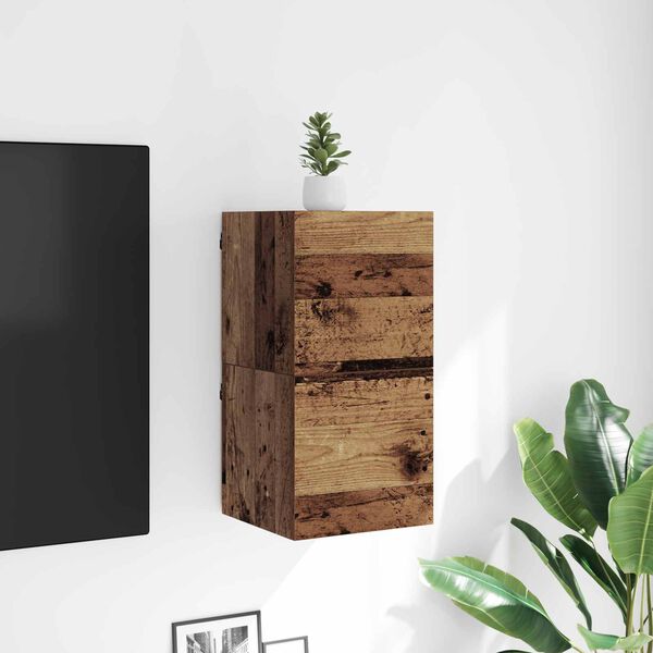 vidaXL Meuble TV mural Bois ancien 30,5 x 30 x 30 cm Bois d&rsquo;ing&eacute;nierie