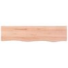 vidaXL &Eacute;tag&egrave;re murale marron clair 80x20x2 cm bois ch&ecirc;ne massif trait&eacute;