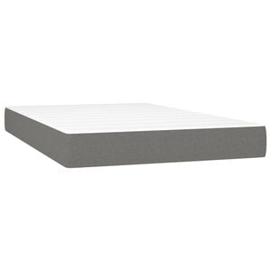 vidaXL Matelas de lit &agrave; ressorts ensach&eacute;s fermet&eacute; moyenne Gris fonc&eacute; 120x200x20 cm