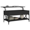 vidaXL Table basse noir 100x50x50 cm bois d'ing&eacute;nierie et m&eacute;tal