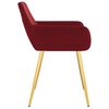 vidaXL Chaises &agrave; manger lot de 2 Rouge bordeaux Velours
