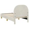 vidaXL Cadre de lit pour tout-petit avec t&ecirc;te de lit Cr&egrave;me 70 x 140 cm