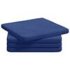 vidaXL Coussins de si&egrave;ge 4 pc Velours Bleu police 40 x 40 x 3 cm