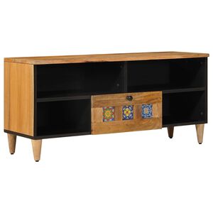vidaXL Meuble TV Naturel 100 x 33,5 x 46 cm Bois de mangue massif