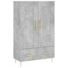 vidaXL Buffet haut gris b&eacute;ton 69,5x31x115 cm bois d'ing&eacute;nierie