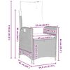 vidaXL Ensemble de salle &agrave; manger pour jardin 7 pcs Gris clair