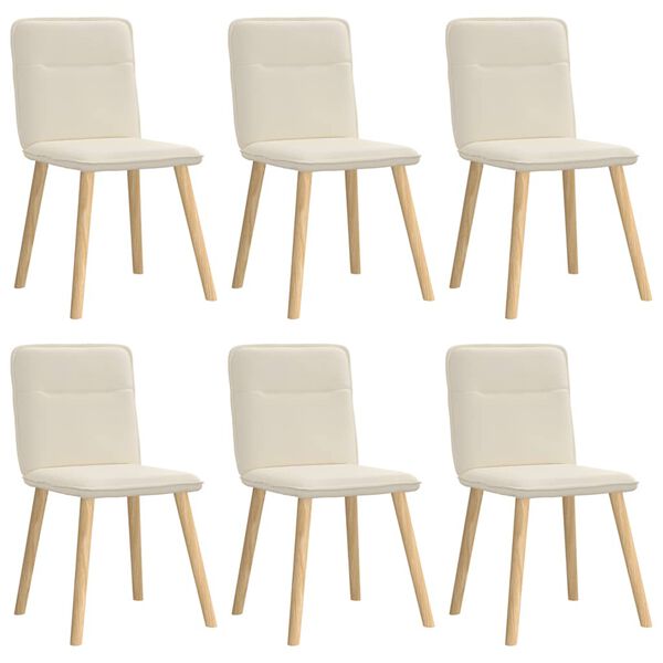 vidaXL Chaises &agrave; manger lot de 6 Lin