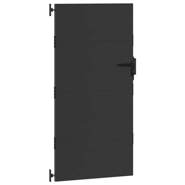 vidaXL Porte de Jardin Noir 105 x 200 cm Acier peint par poudre