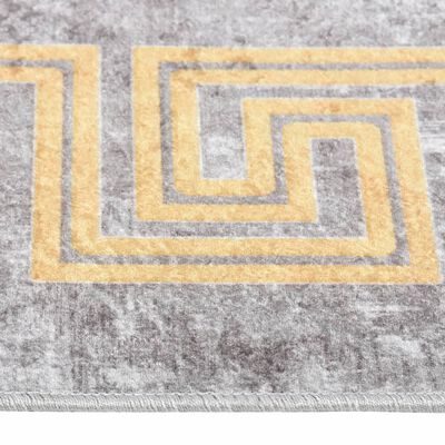 vidaXL Tapis lavable antidérapant 80x300 cm Gris