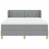 vidaXL Lit &agrave; ressorts avec matelas Gris clair 140 x 200 cm tissu