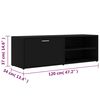 vidaXL Meuble TV Noir 120x34x37 cm Bois d&rsquo;ing&eacute;nierie