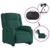 vidaXL Fauteuil inclinable &eacute;lectrique vert fonc&eacute; tissu