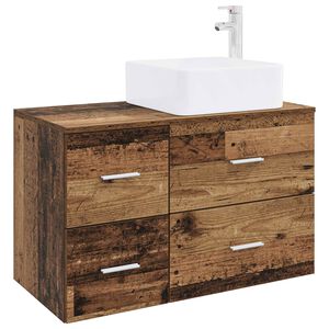 vidaXL Ensemble de mobilier de salle de bain 2 pc Bois ancien