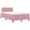 vidaXL Lit &agrave; ressort LED avec matelas Rose 120 x 200 cm Velours