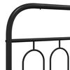 vidaXL T&ecirc;te de lit de remplacement m&eacute;tal noir 90 cm