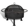 vidaXL &Eacute;chelle de Feu Lune Noir 82 x 82 x 64 cm Acier
