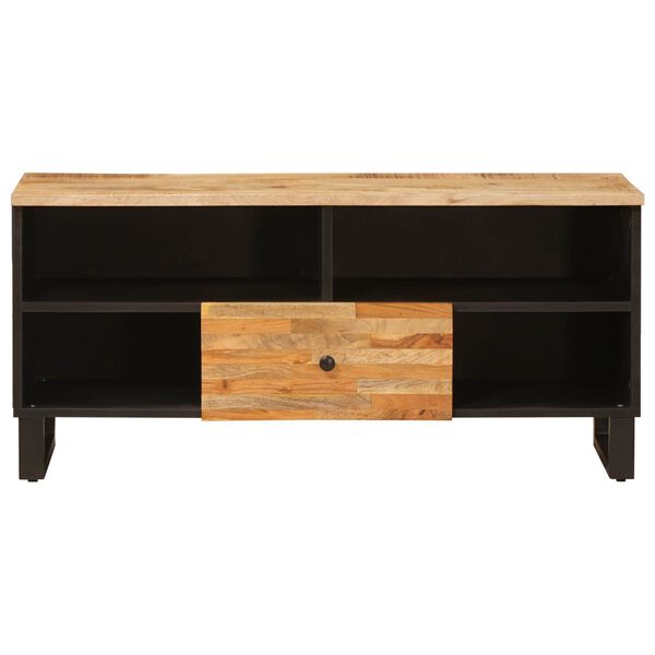 vidaXL Meuble TV Marron 100 x 33 x 46 cm Bois de mangue massif