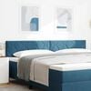 vidaXL T&ecirc;te de lit LED Bleu fonc&eacute; 200 cm Cuir synth&eacute;tique