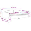 vidaXL Lit de jour avec matelas gris fonc&eacute; 100x200 cm tissu
