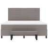 vidaXL Lit &agrave; ressorts avec matelas Taupe 180 x 200 cm tissu