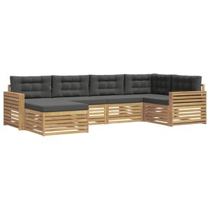 vidaXL Ensemble de canap&eacute;s d'ext&eacute;rieur 6 pc Blanc et anthracite