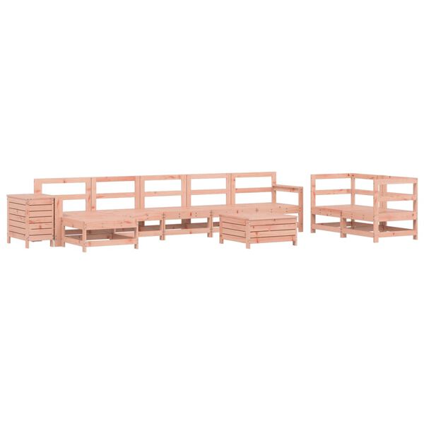 vidaXL Salon de jardin 10 pcs bois massif sapin de douglas