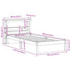 vidaXL Cadre de lit avec t&ecirc;te de lit sans matelas 90x190 cm