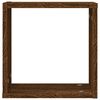 vidaXL &Eacute;tag&egrave;res murales sous forme cube 2 pcs ch&ecirc;ne marron 30x15x30cm