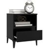 vidaXL Table de chevet Noir 40x35x50 cm