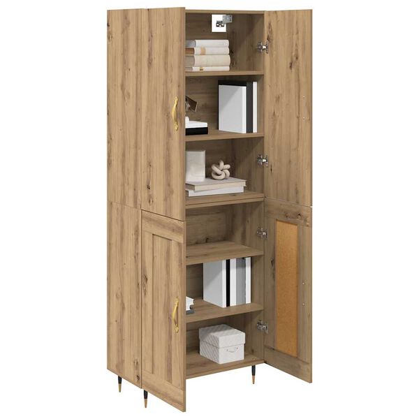 vidaXL Haut Armoire Montage mural Ch&ecirc;ne artisanal 69,5 x 34 x 180 cm