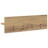 vidaXL Porte-manteau mural Ch&ecirc;ne artisanal 60 x 10,5 x 18 cm