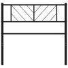 vidaXL T&ecirc;te de lit m&eacute;tal noir 75 cm