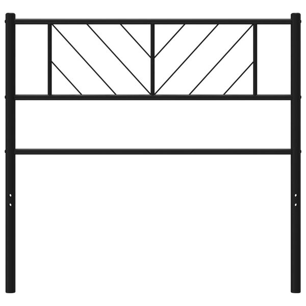 vidaXL T&ecirc;te de lit m&eacute;tal noir 75 cm