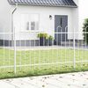 vidaXL Cl&ocirc;ture de jardin Blanc 8,5 x 1,2 m Acier peint par poudre