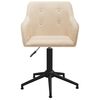 vidaXL Chaise pivotante &agrave; manger Cr&egrave;me Tissu