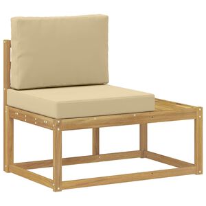 vidaXL Canap&eacute; d'ext&eacute;rieur en bout avec coussin Blanc 91 x 63 x 73 cm