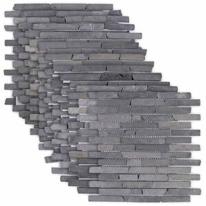 vidaXL Carreaux Mosa&iuml;ques Gris 30 x 30 cm Marbre